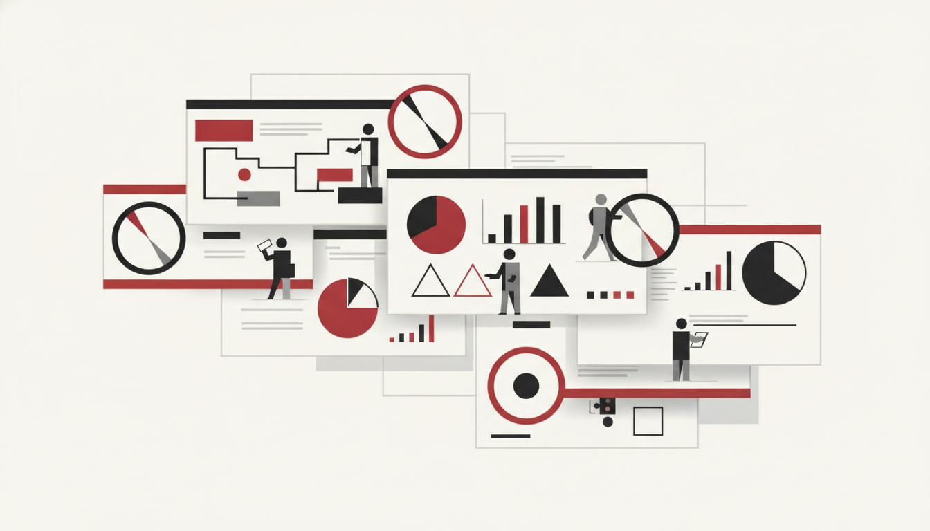 Abstract board-pack panels and balanced scorecard lenses